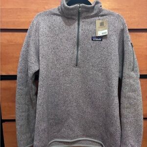 NWT Patagonia better sweater Fleece 1/4 zip milkweed mauve